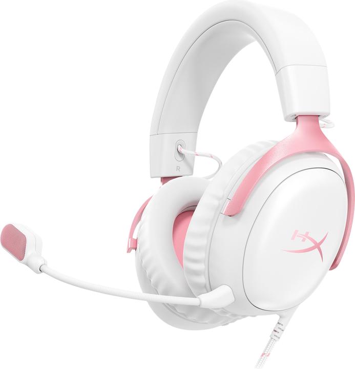 HyperX Cloud III – Gaming-Headset (Weiss/Rosa) (Kabelgebunden)