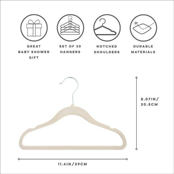 Productafbeelding 3 Sprouts Fluwelen hanger (set van 15) - Beige (15 x)