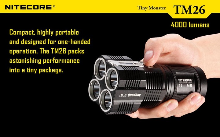 Immagine prodotto Nitecore TM26 QuadRay (14.20 cm, 4000 lm)