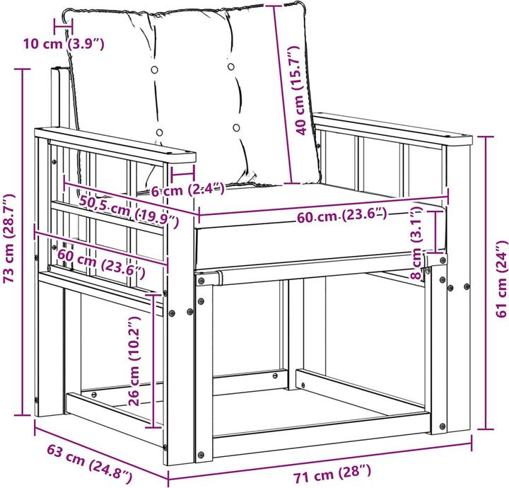 Produktbild vidaXL Outdoor-Sofa