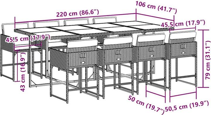 Produktbild vidaXL Garten Essgruppe