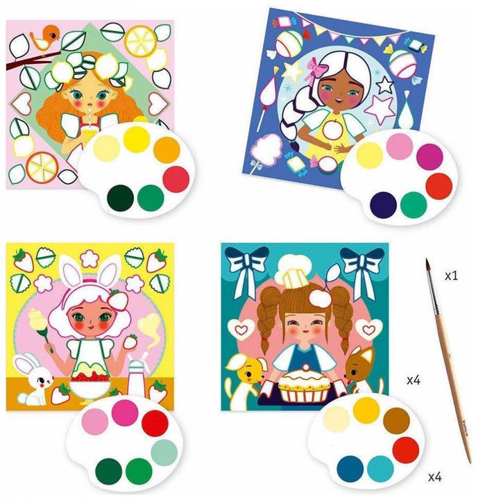 Produktbild Djeco Ausmalbilder Kaffee und Kuchen