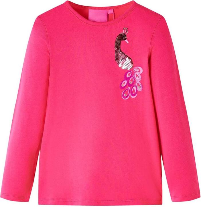 Immagine prodotto vidaXL Camicia a maniche lunghe per bambini rosa brillante 104,Materiale: 95% cotone (104)