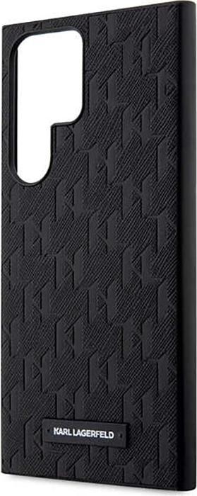 Produktbild Karl Lagerfeld KLHCS23LSAKLHPK S23 Ultra S918 hardcase black/black Saffiano Mono Metal Logo (Samsung Galaxy S23 Ultra)