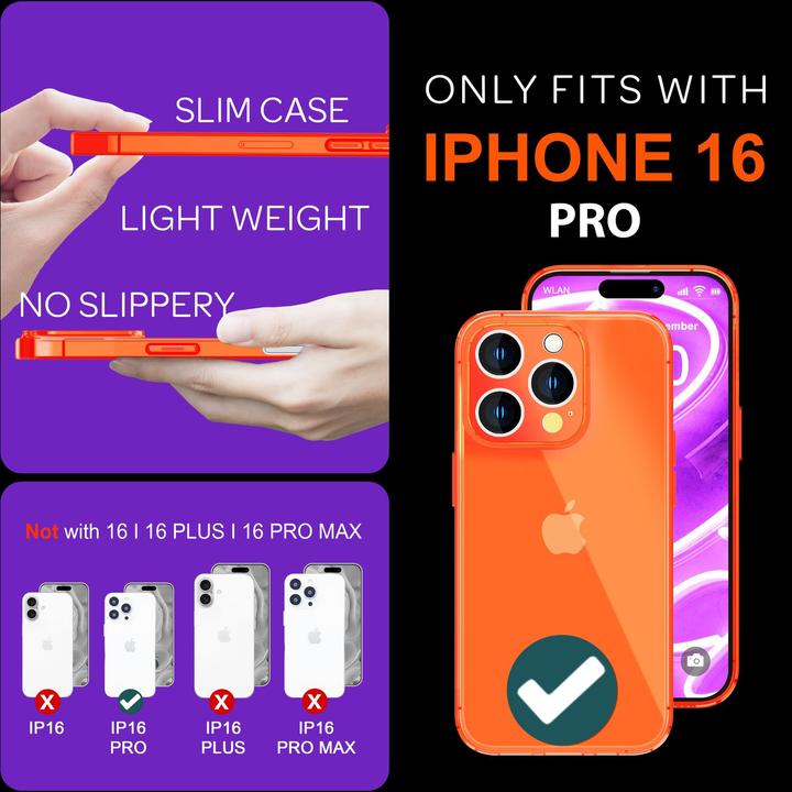 Image du produit Nalia Transparent Transparent Neon Silicone Cover (Apple iPhone 16 Pro)