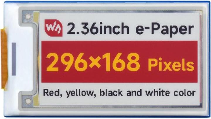 Produktbild WaveShare 296x168 2.36inch 4-Farben E-Ink Display