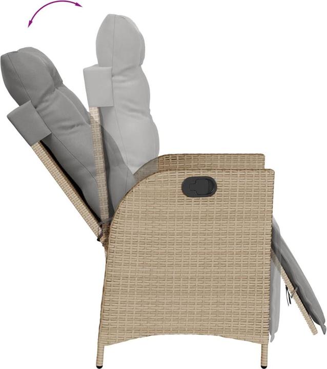 Produktbild vidaXL Gartensessel verstellbar