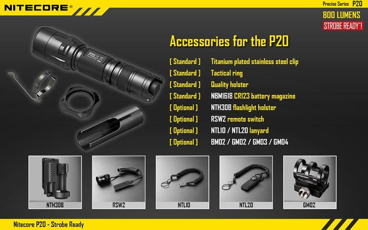 Produktbild Nitecore P20 (13.40 cm, 800 lm)