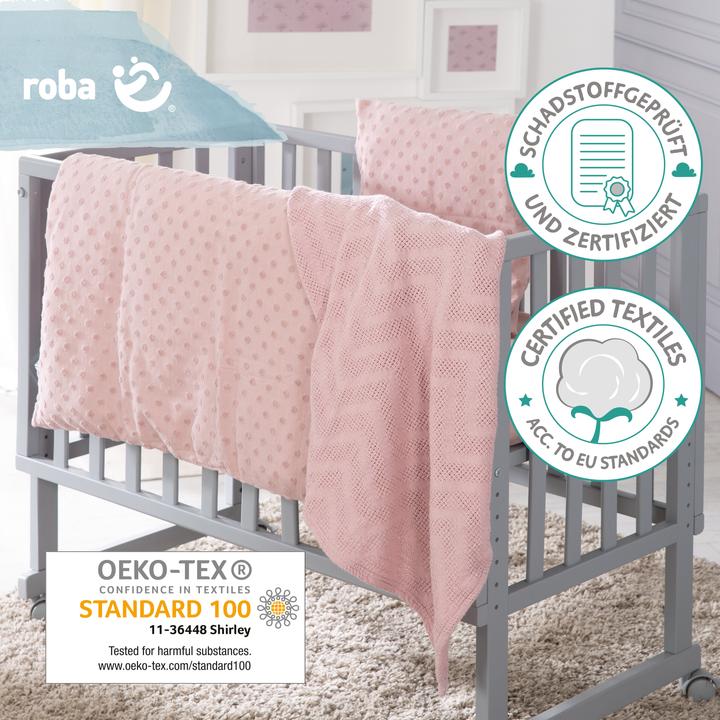 Produktbild Roba Geschenkset BIO-Jersey Schlafen klein Lil Planet rosa (80 x 80 cm, 35 x 40 cm, 80 x 80 cm)