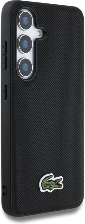 Produktbild Lacoste Case Iconic Petit Pique Woven Logo MagSafe to Samsung Galaxy S25 Plus black (Samsung Galaxy S25+)