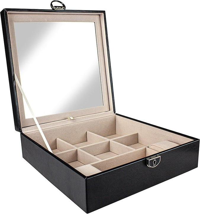 Produktbild JTI Gesteppte Schmuckschatulle mit Reisebox - Schwarz