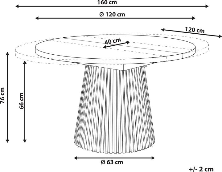 Produktbild Beliani Moore (120 x 120 x 76 cm)