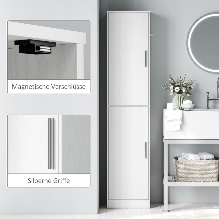 Immagine prodotto Homcom Badezimmerschrank Spanplatte, MDF Weiss (40 x 35 x 180 cm)