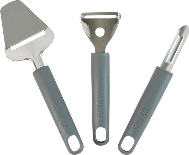 B-Home 3-tlg. Set Sparschäler und Käsehobel Küchenwerkzeug Edelstahl-Schälset