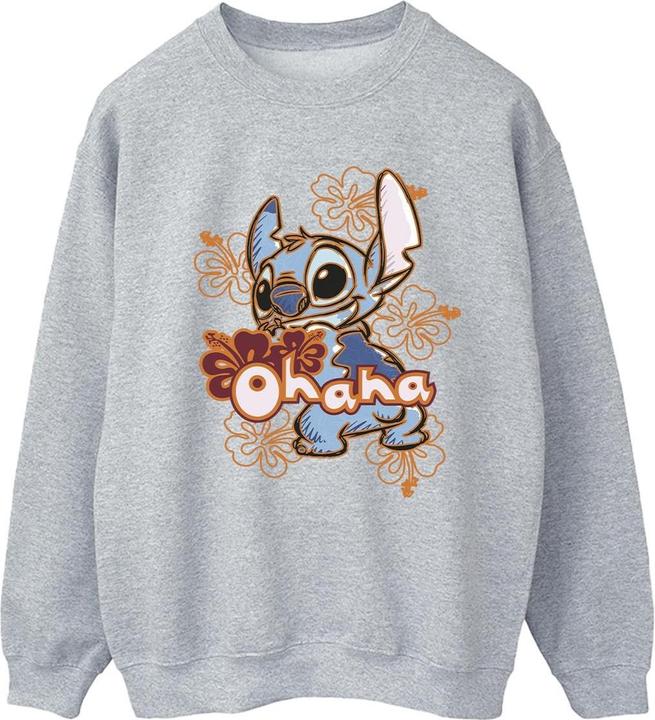 Produktbild Disney Lilo And Stitch Ohana Orange Hibiscus Sweatshirt (S)