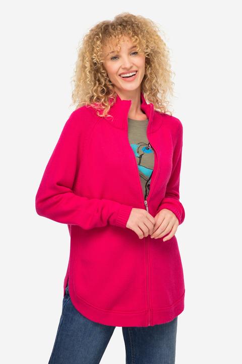 Produktbild Laurasøn Strickjacke, Stehkragen, Zipper, Seitenschlitze, Langarm (M)