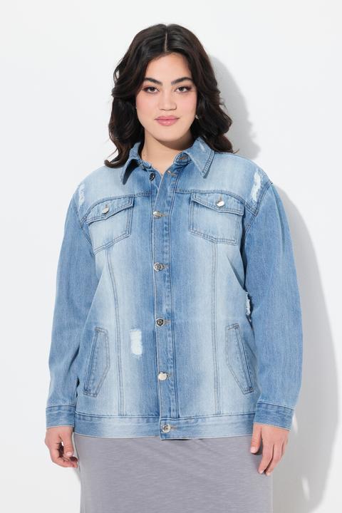 Immagine prodotto Angel of Style Jeansjacke, oversized, Glitzer-Totenkopf (46)
