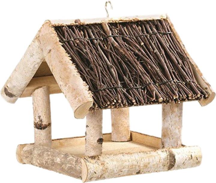 Immagine prodotto Fs-Star Mangiatoia per uccelli Betulla/Tetto di riso 26x26x25cm