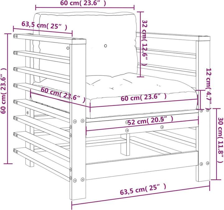 Produktbild vidaXL Gartenstuhl