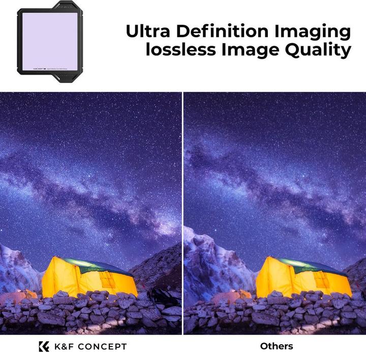 Image du produit K&F Concept 100x100 Natural Light Filter w/ Frame (X-PRO) (KF-1903) (Filtre de veilleuse, 100 mm)