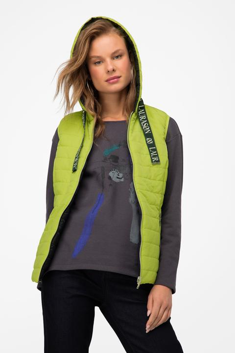 Produktbild Laurasøn Wende-Steppweste, wasserabweisend, Kapuze, Zipper, ärmellos (M)
