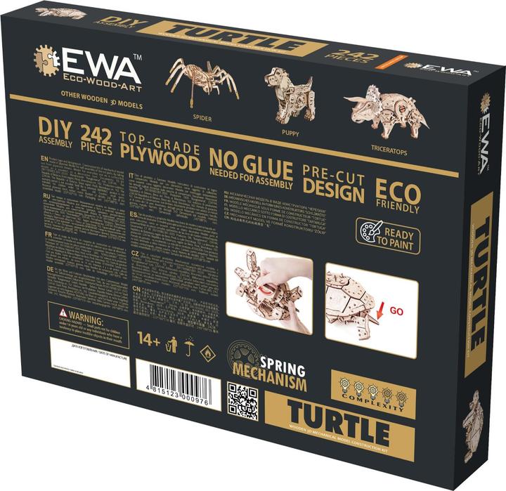 Image du produit Eco Wood Art Tortue - Kit de construction en bois 3D