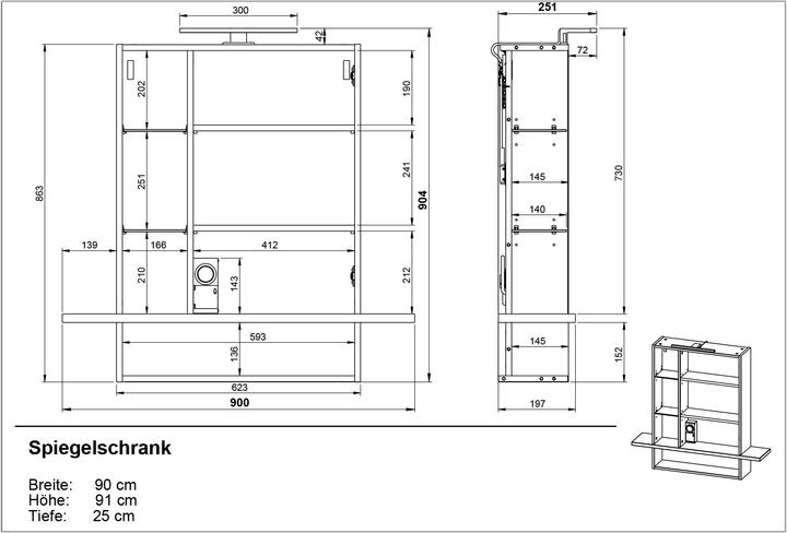 Produktbild Germania Novolino (90 x 25 x 91 cm)