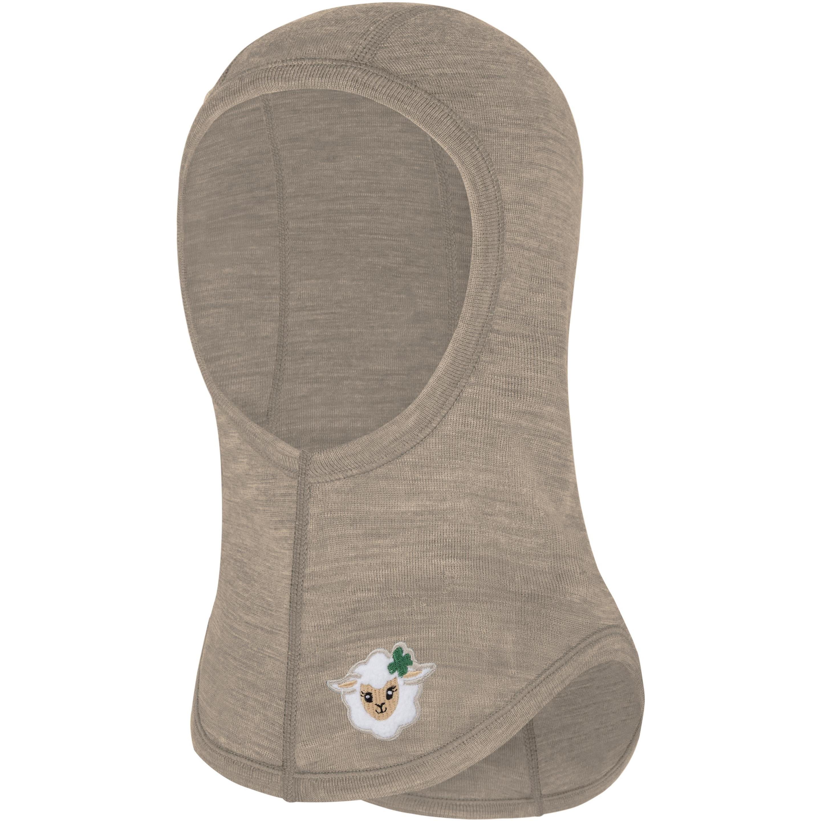 Normani, Herren, Sturmhaube + Halsschlauch, Baby Merino Sturmhaube „Masterton" - 9615, Beige, 128