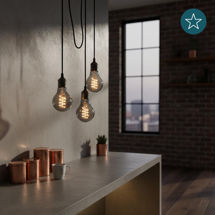 Immagine prodotto Luxula Lampada a filamento LED, SPIRALE, lampadina, E27, 4W, 40lm, 1800K, dimmerabile (E27, 40 lm, 1 x)