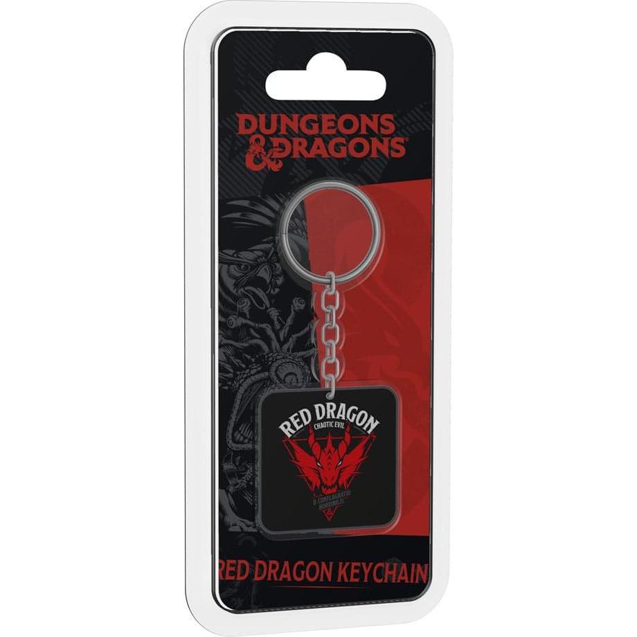 Thumbnail - Konix, Herren, Schlüsselanhänger, Dungeons & Dragons porte-clés Red Dragon, Schwarz, Rot