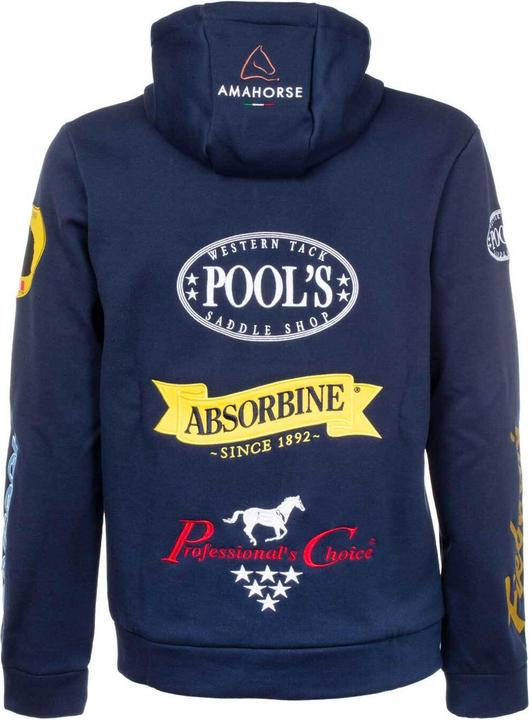 Produktbild Pool's Reit-Sweatshirt mit Kapuze, Vollreissverschluss, Multilogo (XS)