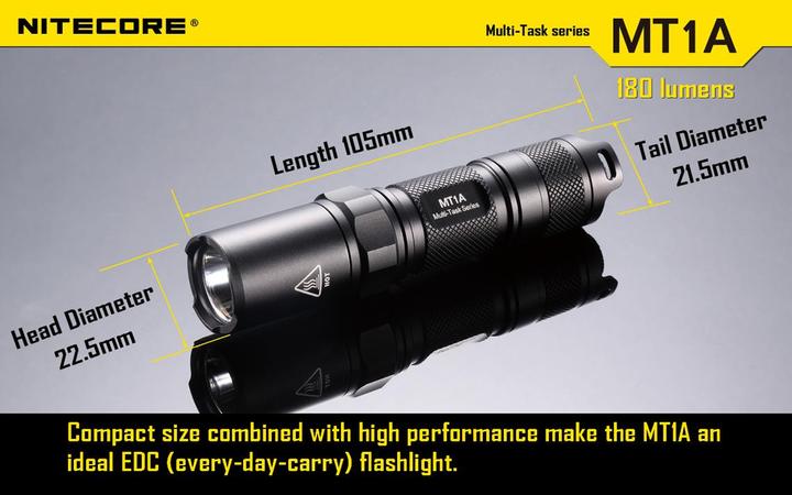 Image du produit Nitecore Mt1a (10.50 cm, 180 lm)
