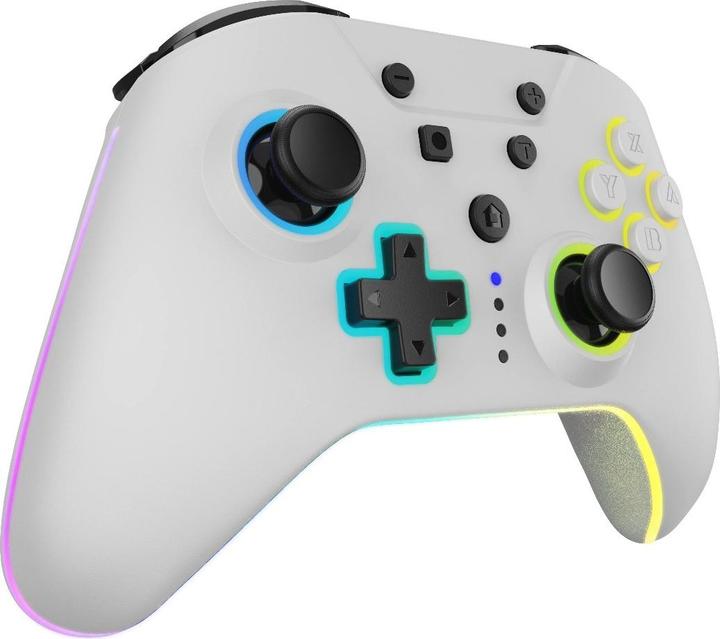 Actual product image Hyperkin NuRival Light Up Wireless Game Controller - white (NSW) (Switch OLED)