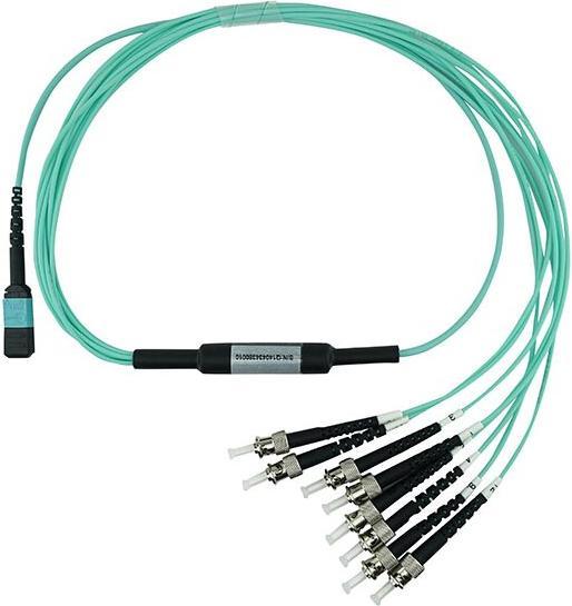 Produktbild BlueOptics LWL MTP/4xST Breakout Kabel OM3 7.5 Meter (7.50 m)