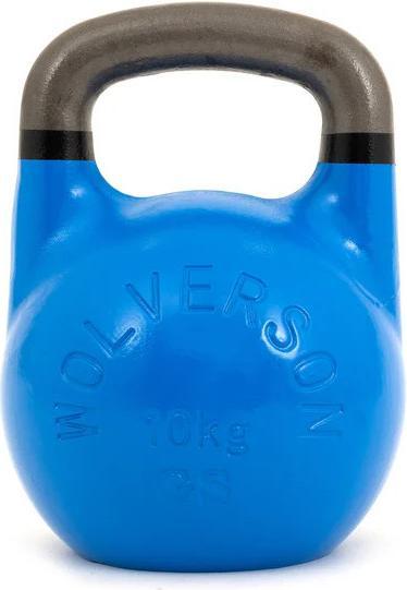 Wolverson Fitness GSU Kettlebell 10kg Blau + Black Rings
