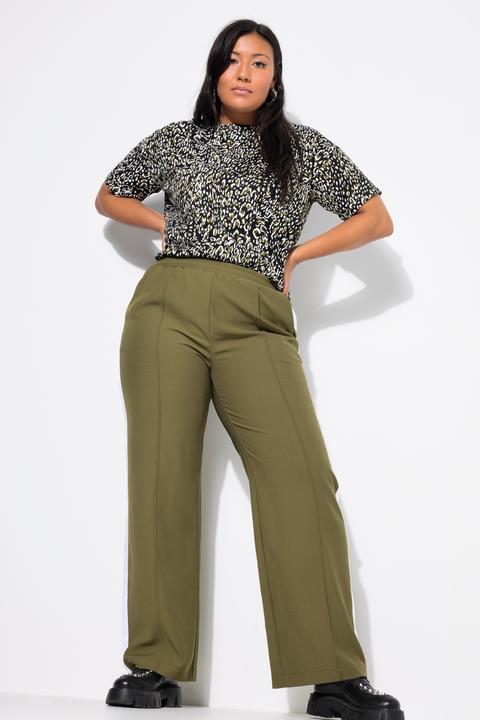 Actual product image Studio Untold Elastic Waist Side Stripe Wide Leg Pant (48)