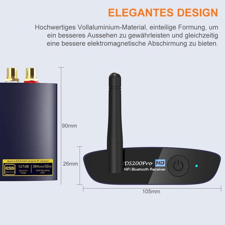 Produktbild 1Mii HiFi Bluetooth Musikempfänger DS200Pro mit LDAC und aptX HD (Empfänger)