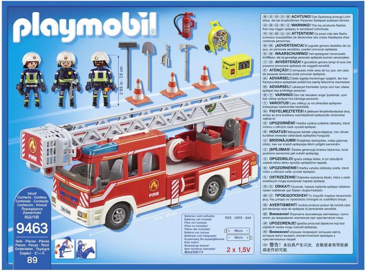 Actual product image Playmobil Fire department ladder truck (9463, Playmobil City Action)
