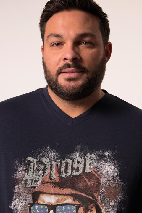 Image du produit Men+ T-shirt à motif traditionnel bavarois, avec col en V et manches courtes - jusqu'au 8 XL (XL)