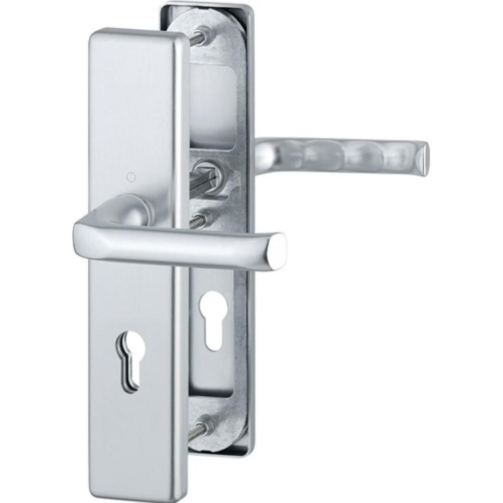 Hoppe, Türgriff + Fenstergriff, Schutzgarnitur London 113/2221/2410 Aluminium F1 72 mm 41-46 mm (Türgarnitur)