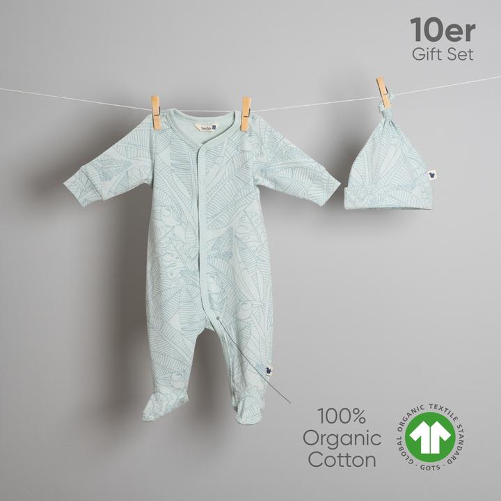 Produktbild TotsTale Premium 10-teiliges Geschenkset aus Bio-Baumwolle – Erstausstattung für Neugeborene (50, 56, 62, 68)