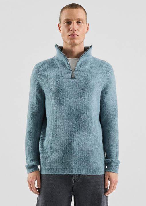 Produktbild s.Oliver Strickpullover Troyer Strickpullover in Wolloptik (M)