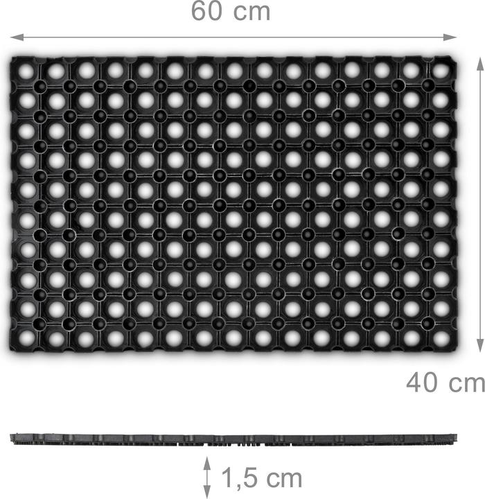 Produktbild Relaxdays Fussabtreter Gummi (60 x 40 x 1.5 cm)