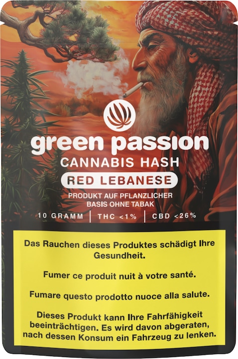 Produktbild Green Passion CBD Hash Red Lebanese (10 g, Indoor)