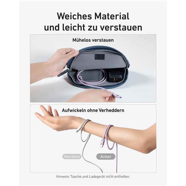 Immagine prodotto Anker USB-C beidseitig 1.8m, 240W USB-C Cable Pink (1.80 m, 240 W)