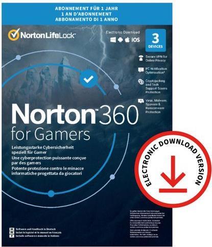 Actual product image Norton 360 For Gamers (3 Devices, 50GB) (1 User, 3 Devices/Users, 12 months)
