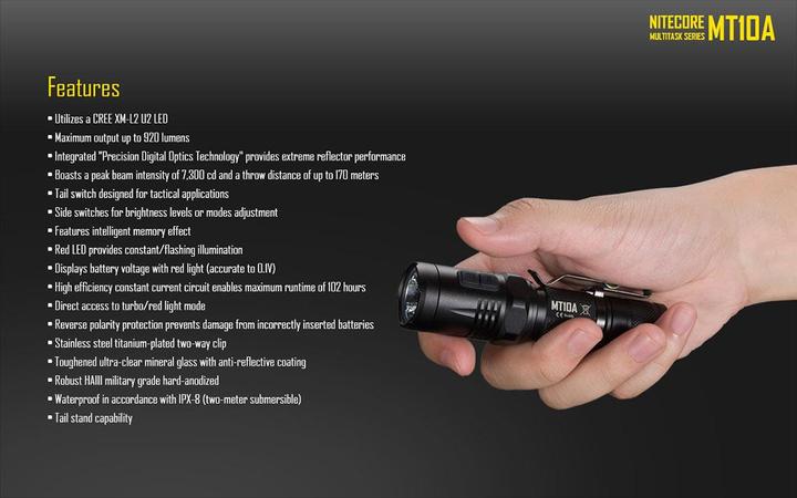 Produktbild Nitecore Mt10a (10.79 cm, 920 lm)