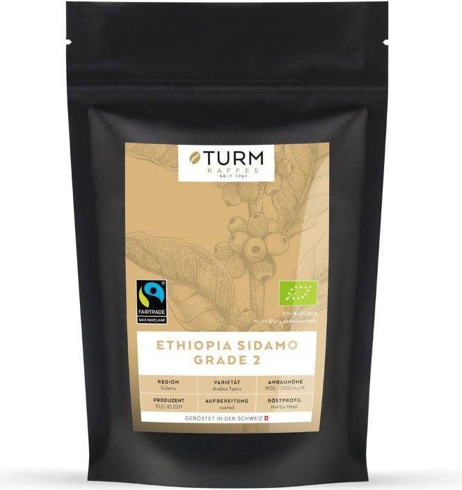 Actual product image Turm Kaffee Bio&Fair Ethiopia Sidamo (250 g, Medium roast)