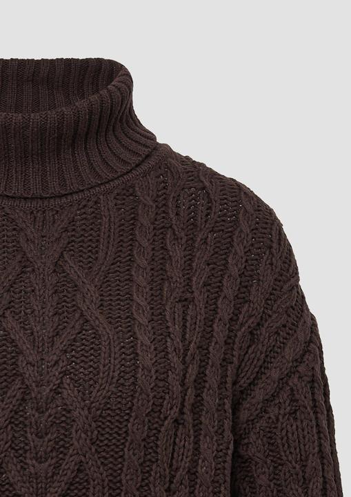 Produktbild s.Oliver Strickpullover Strickpullover mit Rollkragen und Zopfmuster (42)