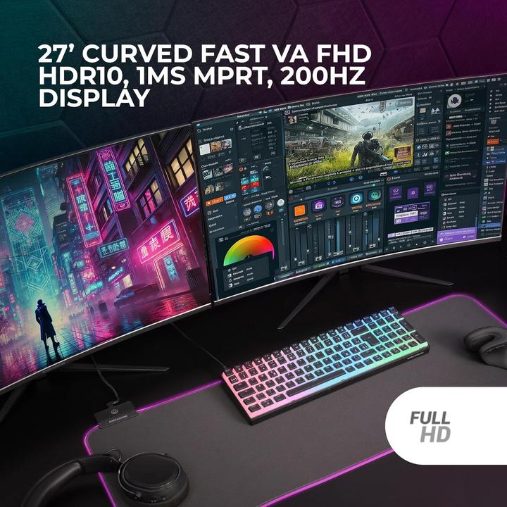 Actual product image Mars Gaming MV-27C (1920 x 1080 pixels, 27")